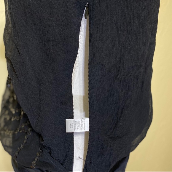 Banana Republic Sequined Black Silk Top - Picture 5 of 6